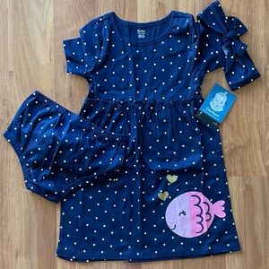 Gerber baby 4T 3 piece dress set
